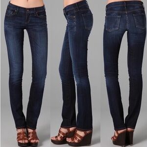 Citizens of Humanity Dark Wash Ava Low Rise Straight Leg Jeans 28